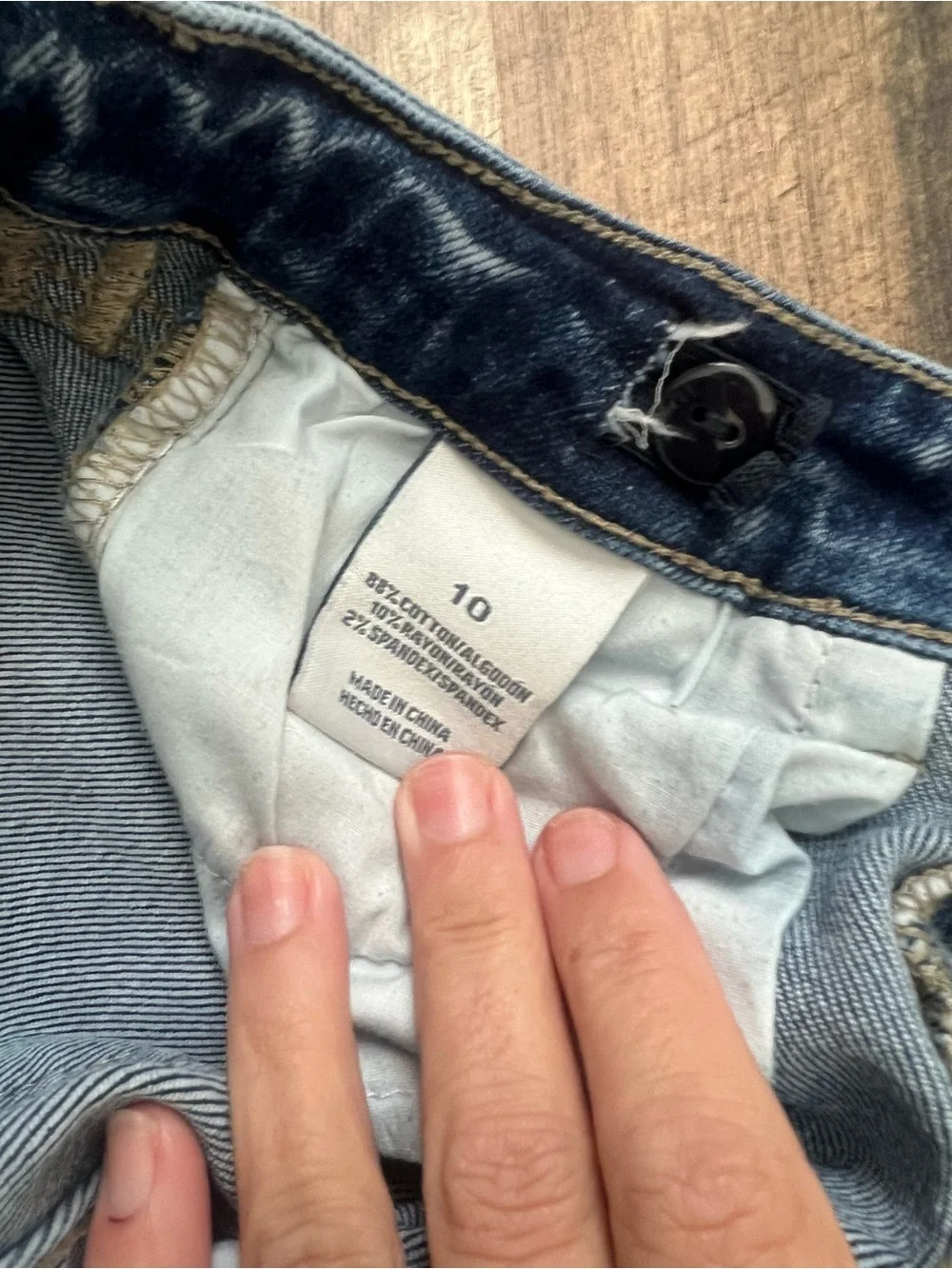 BKE Distressed Wide-Leg Jeans - Blue